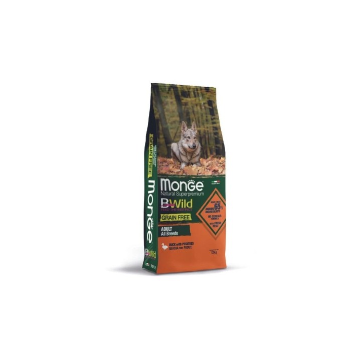 Monge BWild Grain Free Adult All Breeds Anatra e Patate kg 12
