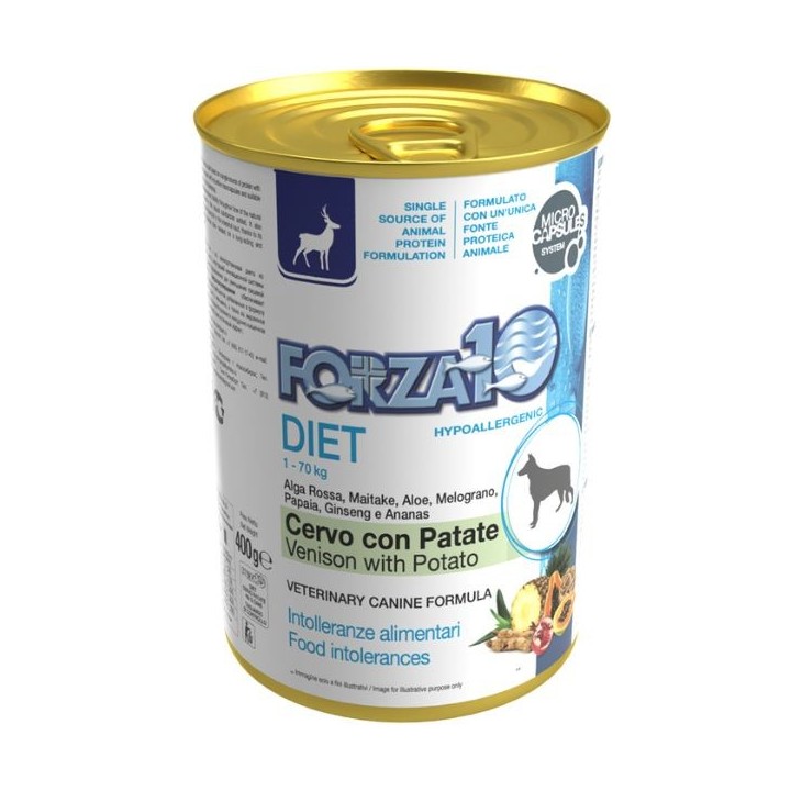 Forza10 Diet Patè monoproteico per cani 400 gr cervo e patate
