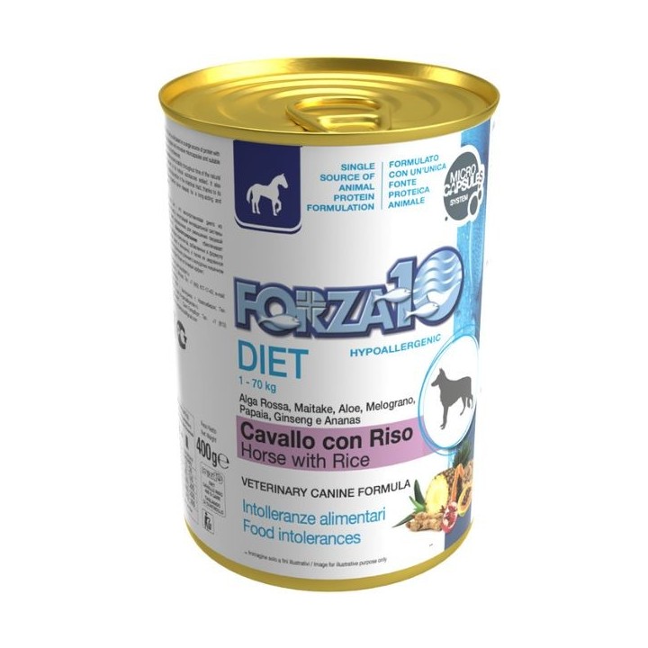 Forza10 Diet Patè monoproteico per cani 400 gr cavallo con riso