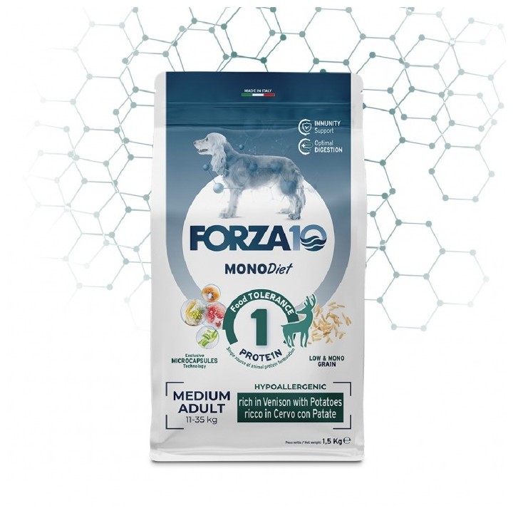 Forza 10 - Mono Diet Medium Adult Cervo con Patate da 12 Kg