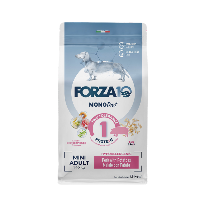 Forza10 MonoDiet Mini Adult  Hypoallergenic Maiale con patate kg 1,5