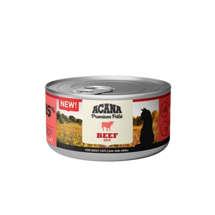 Acana Premium Patè Cat Adult Recipe Grain Free 85 g manzo