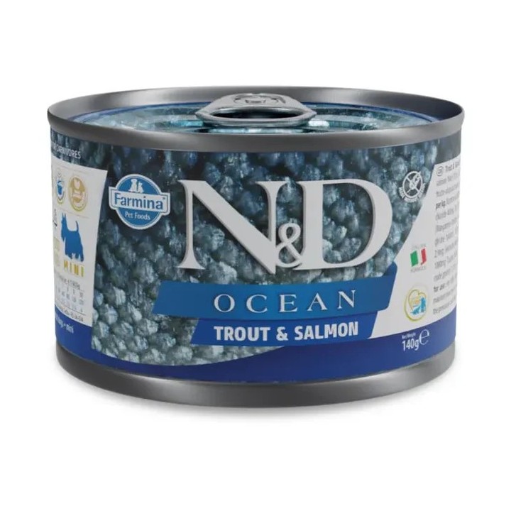 Farmina N&D Ocean Adult Mini Trota E Salmone 140 Gr