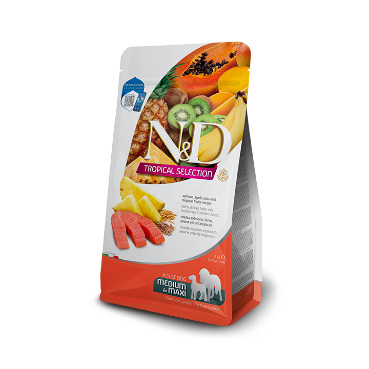 Farmina N&D Tropical Dog Adult Medium/Maxi Low Grain Salmone e frutta tropicale kg 10