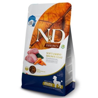 Farmina N&D Brown Grain Free Adult Mini Agnello, spirulina e carote kg 2