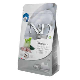 Farmina N&D White Grain Free Adult Mini Spigola, spirulina e finocchio kg 5