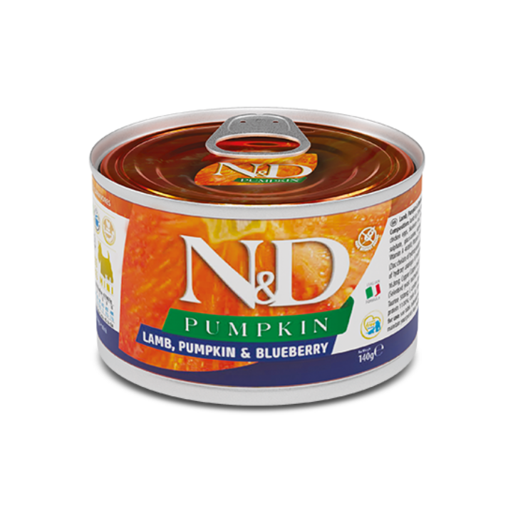 Farmina N&D Pumpkin Canine formula Mini 140 gr  agnello e mirtillo