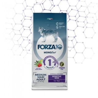 Forza 10 - Mono Diet Dog Medium/Maxi Adult Sensitive Skin al Pesce da 10 Kg
