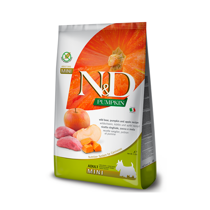 Farmina N&D Grain Free Pumpkin Adult Mini Cinghiale e Mela kg 2,5