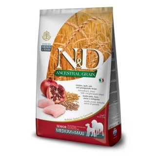 Farmina N&D Ancestral Grain Senior Medium/Maxi Pollo e Melograno kg 12
