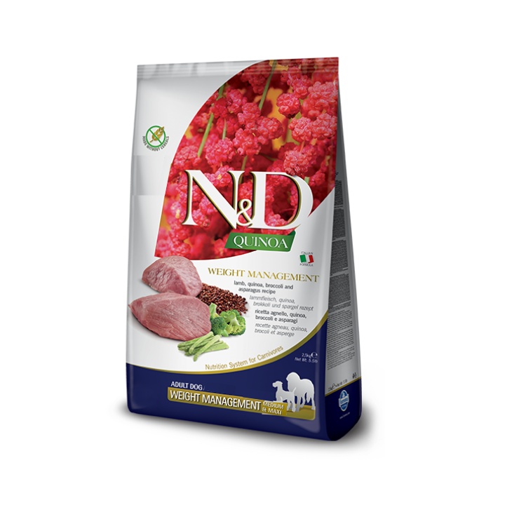 Farmina N&D Quinoa Canine Weight Management Adult Medium/Maxi Agnello kg 7