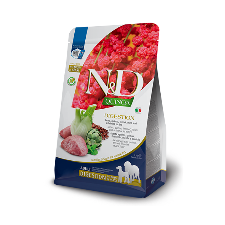 Farmina N&D Quinoa Canine Digestion Medium/Maxi Breeds Agnello con finocchio kg 7
