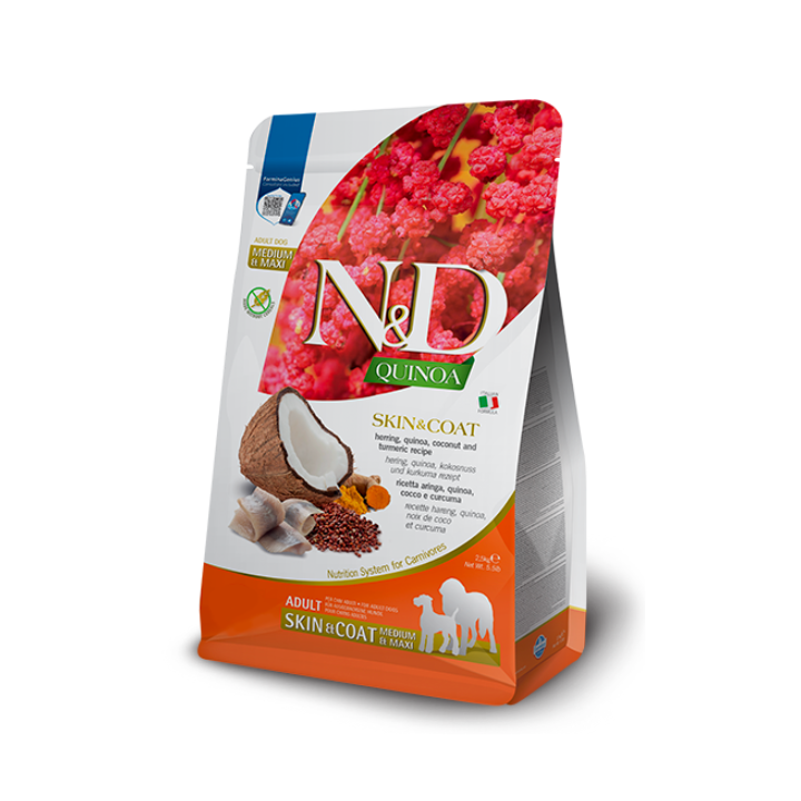 Farmina N&D Quinoa Canine Medium/Maxi Skin&Coat Aringa e cocco kg 7