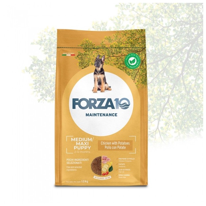 Forza 10 - Maintenance Puppy Medium/Maxi con Pollo e Patate da 12 Kg