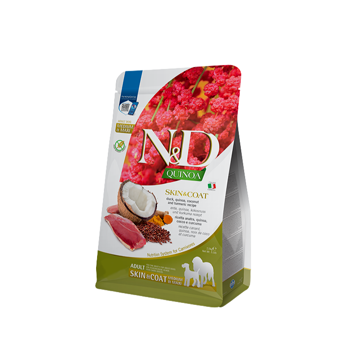 Farmina N&D Quinoa Canine Skin&Coat Adult Medium/Maxi Anatra e cocco kg 7