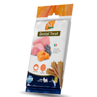 Farmina N&D Pumpkin Grain Free snack dentali per cani Adult Mini 60 gr agnello e mirtillo