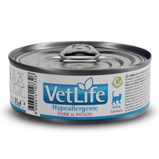 Farmina Vet Life Feline Hypoallergenic Patè Diet 85 gr -  maiale e patate
