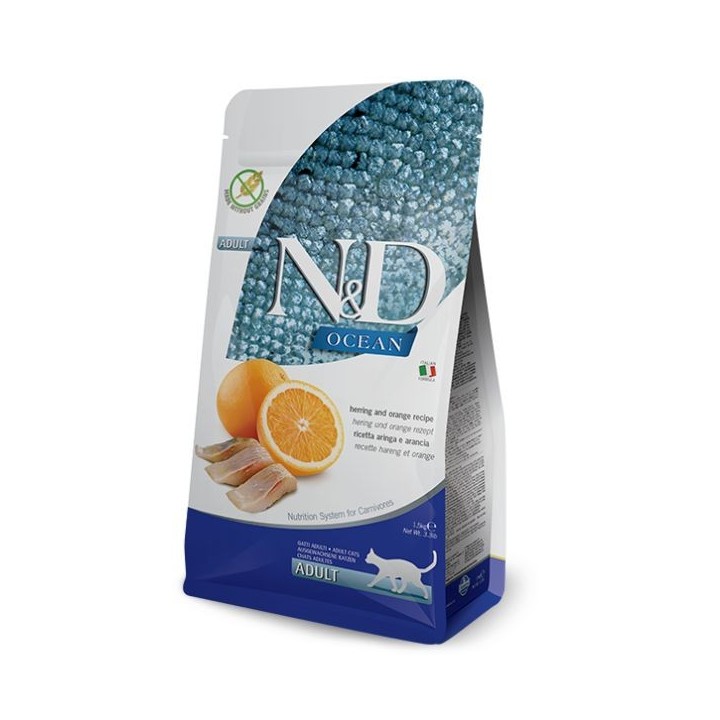 Farmina N&D Ocean Feline Adult Aringa e Arancia kg 1,5