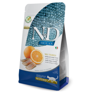Farmina n&d ocean gatto neutered aringa e arancia 5 kg