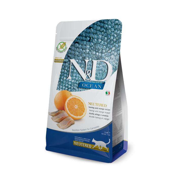 Farmina n&d ocean gatto neutered aringa e arancia 300 gr