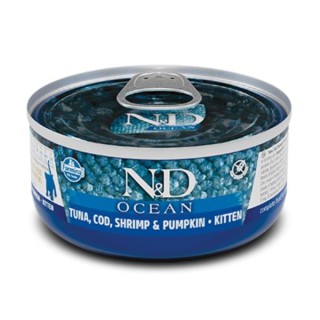 Farmina N&D Ocean kitten Umido 70 gr  tonno gamberetti