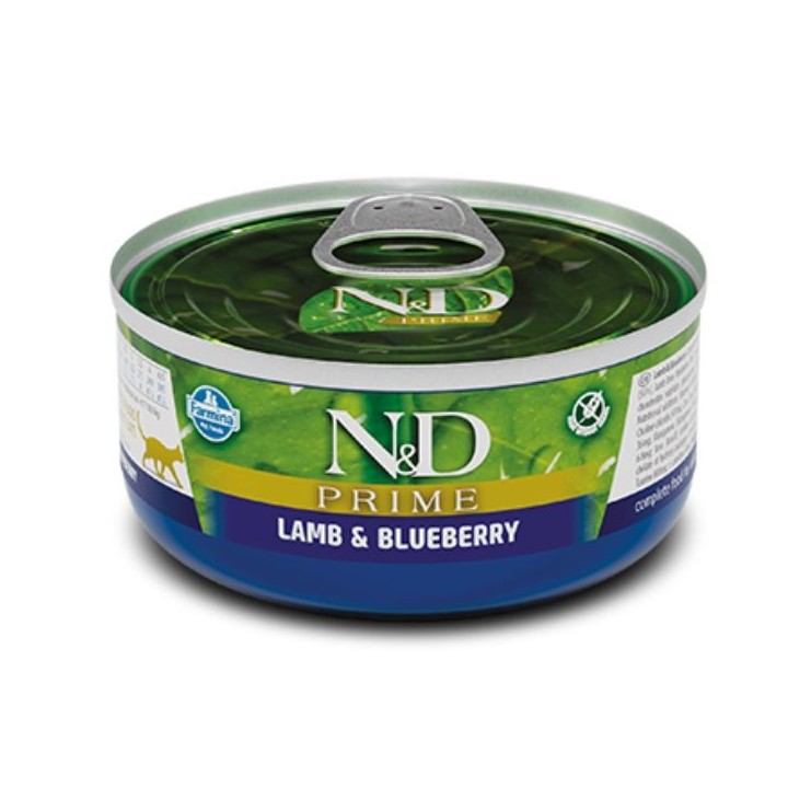 Farmina N&D Prime Grain Free Feline 70 gr -  agnello e mirtilli