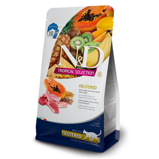 Farmina N&D Tropical Cat Neutered Low Grain Agnello e frutta tropicale kg 1,5