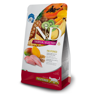 Farmina N&D Tropical Cat Neutered Low Grain Pollo e frutta tropicale kg 10