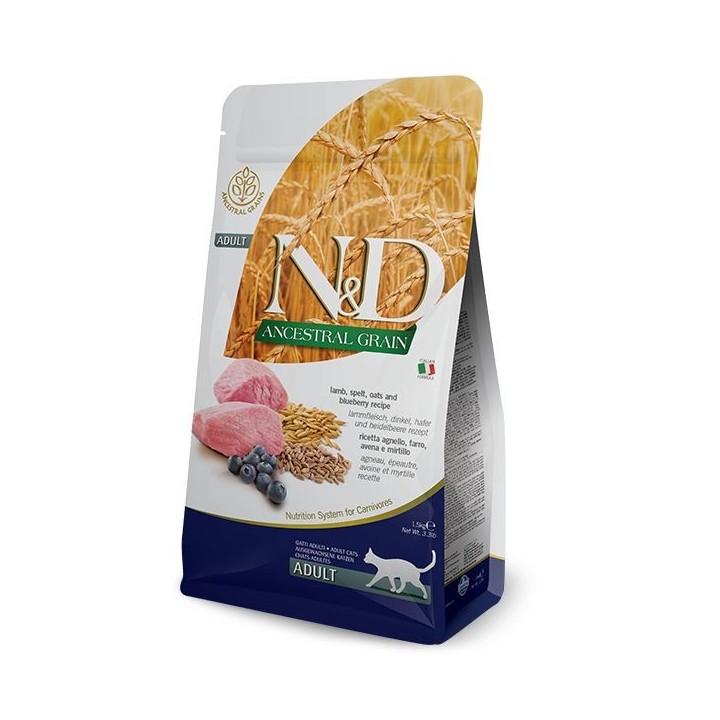 Farmina N&D Ancestral Grain Feline Adult Agnello e Mirtillo kg 1,5