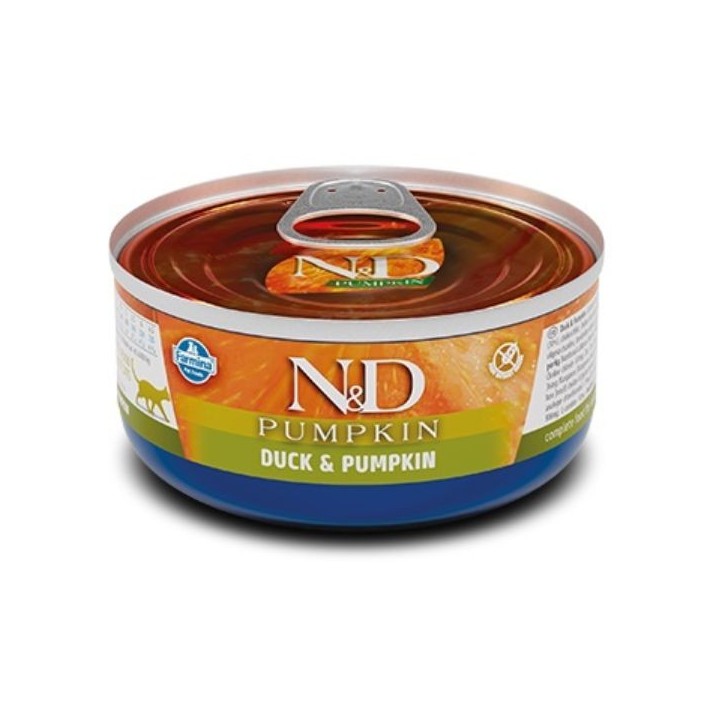 Farmina N&D Pumpkin Feline Umido 70 gr   anatra e zucca