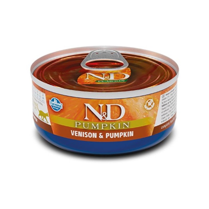 Farmina N&D Pumpkin Feline Umido 70 gr cervo e zucca
