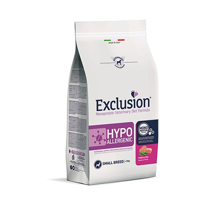 Exclusion Diet Hypoallergenic Small Breed Maiale e Piselli kg 2