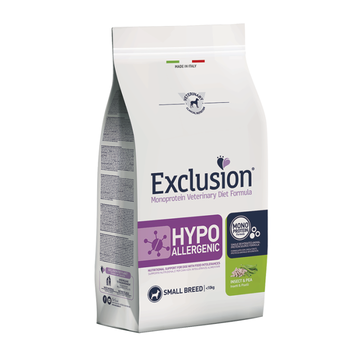 Exclusion Diet Hypoallergenic Small Breed Insetti e Piselli kg 2