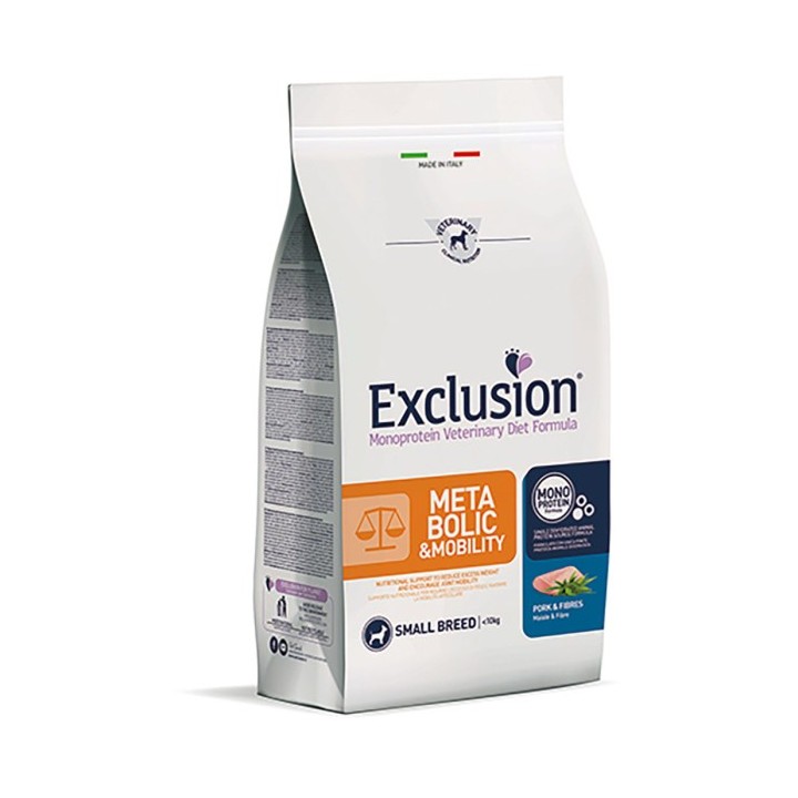 Exclusion Diet Metabolic & Mobility Small Breed Maiale e Fibre kg 2