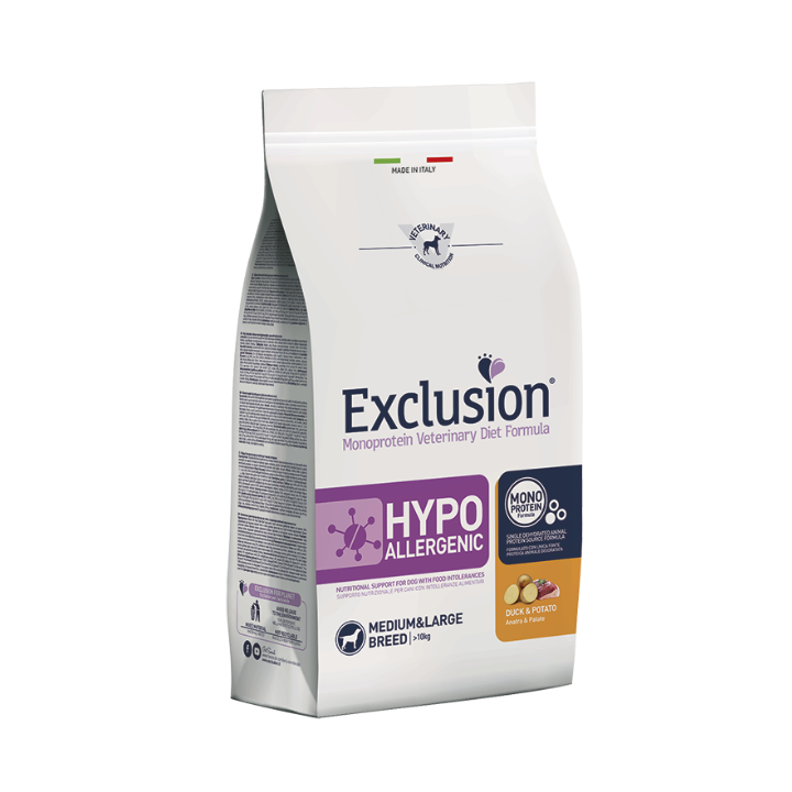 Exclusion Diet Hypoallergenic Medium/Large Breed Anatra e Patate kg 12