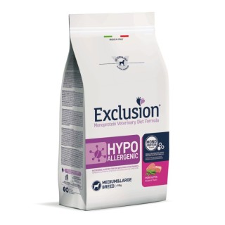 Exclusion Diet Hypoallergenic Medium/Large Breed Maiale e Piselli kg 12