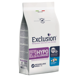 Exclusion Diet Hypoallergenic Medium/Large Breed Pesce e Patate kg 12