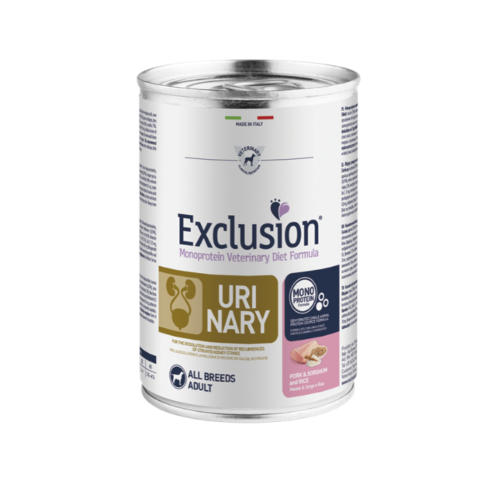 Exclusion Diet Urinary All Breeds Maiale Sorgo e Riso g 400