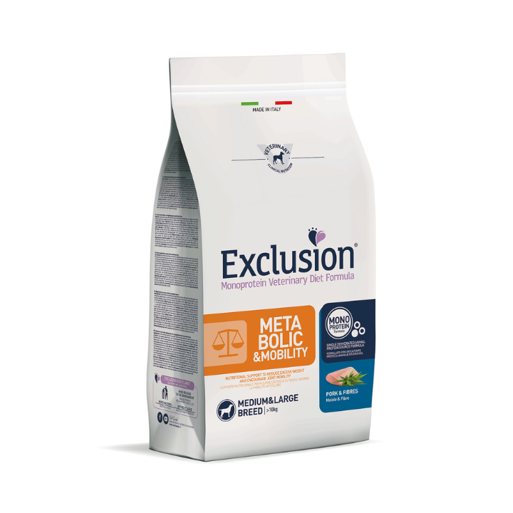 Exclusion Diet Metabolic & Mobility Medium/Large Breed Maiale e Fibre kg 2
