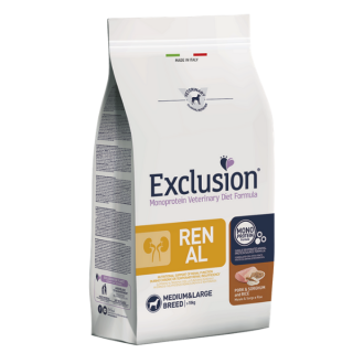 Exclusion Diet Renal Medium/Large Breed Maiale Sorgo e Riso kg 12