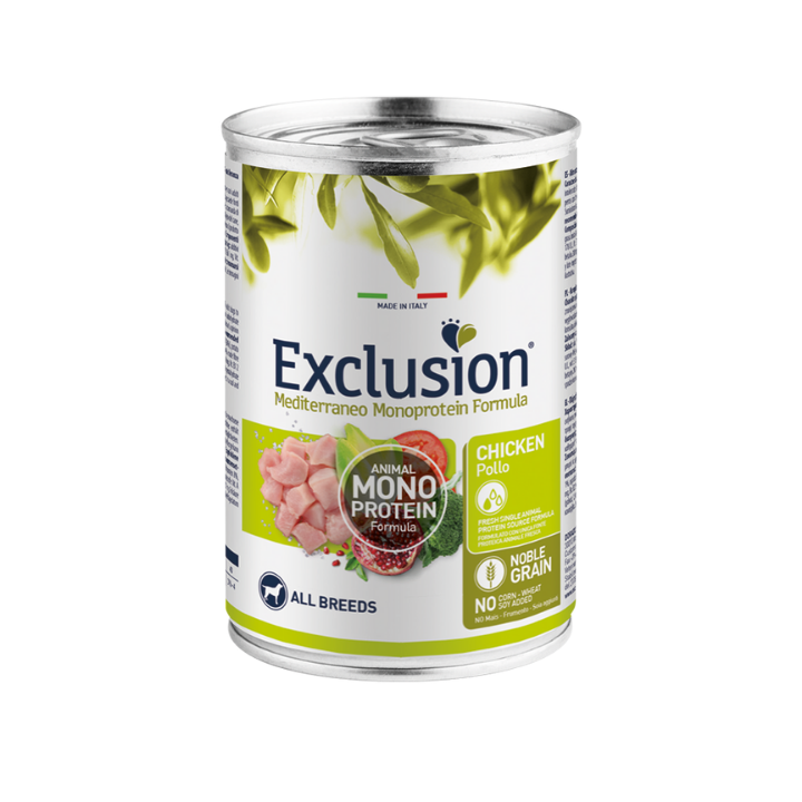 Exclusion Mediterraneo Adult All Breed 400 gr pollo