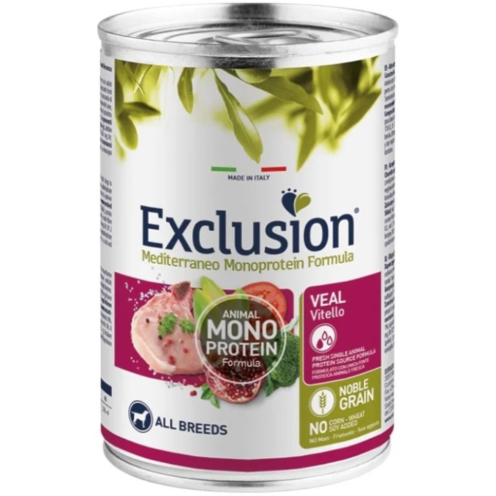 Exclusion Mediterraneo Adult All Breed 400 gr vitello