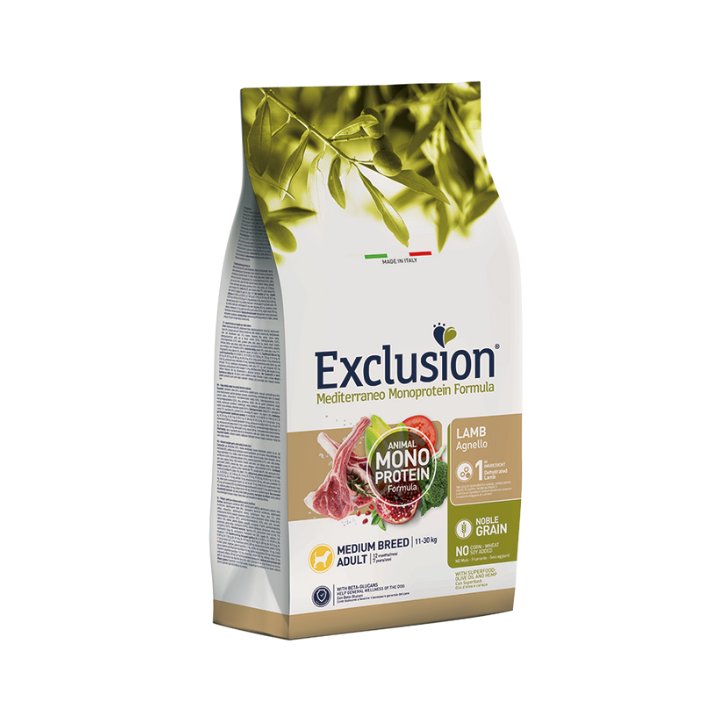 Exclusion Mediterraneo Adult Medium Breed Agnello kg 3