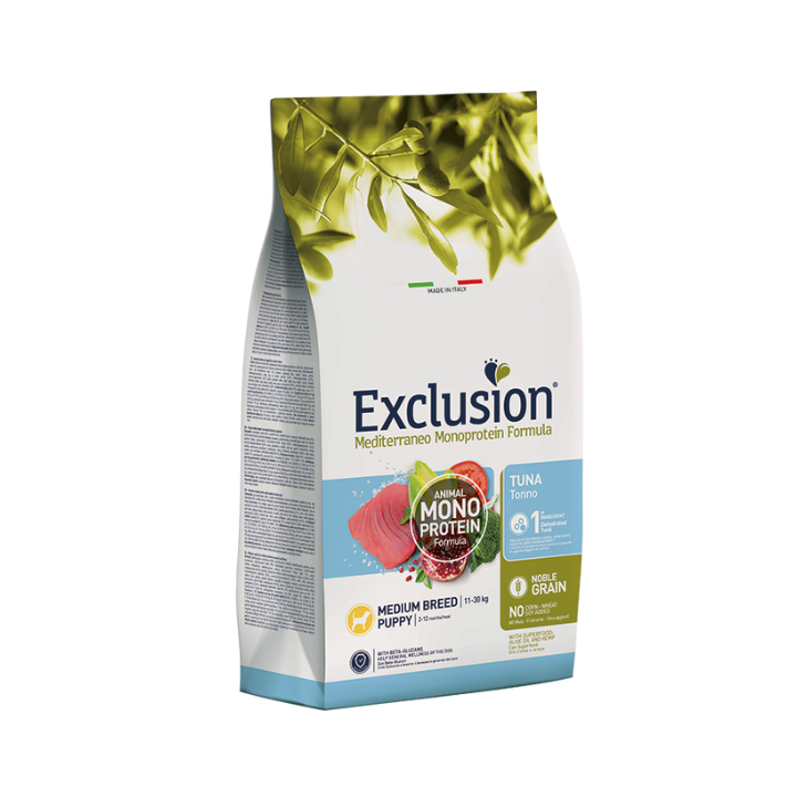 Exclusion Mediterraneo Puppy Medium Breed Tonno kg 12
