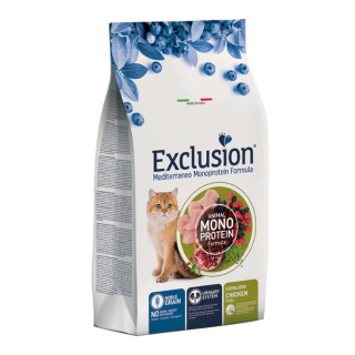 Exclusion Mediterraneo Cat Sterilizzato Pollo kg 1,5