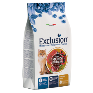 Exclusion Mediterraneo Cat Sterilizzato Manzo kg 1,5