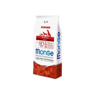 Monge Natural Superpremium All Breeds Adult Monoprotein Agnello con Riso e Patate kg 12